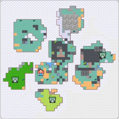 In-game overworld map of Sparkling Skylands (Bulbapedia's location art)