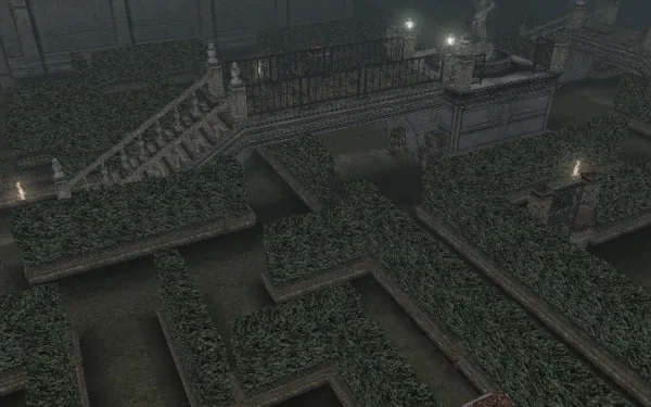 El laberinto del jardín, de noche y con perros