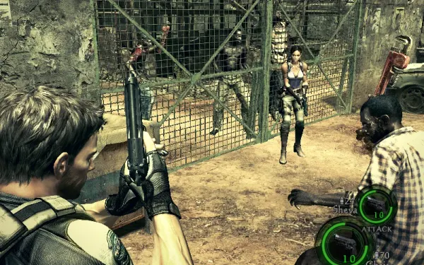 The Public Assembly house siege: Majini climb the chain-link fence; shoot them before they get in.