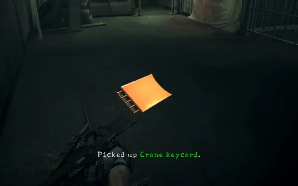 The Crane Keycard: dropped by the shield Majini that mutates into a Duvalia during the cage trap.