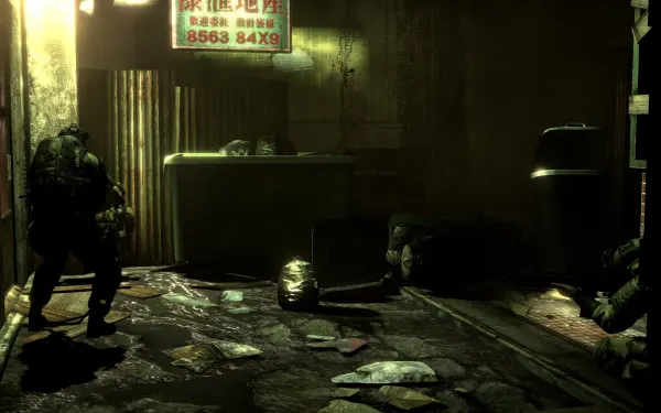The Back Street alleys: the firefight with the J'avo and the first Ruka-Srp.