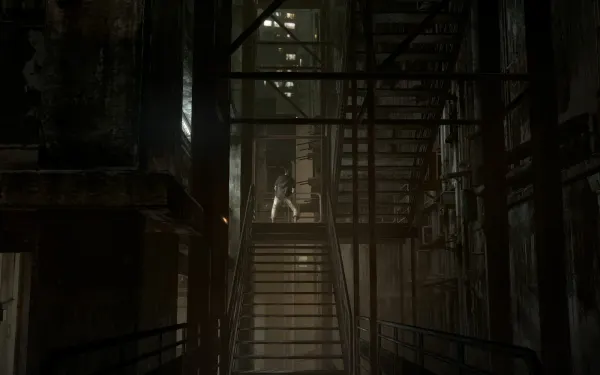 The metal staircase on the rooftops: Silent Killer and Give a Little Push happen here.