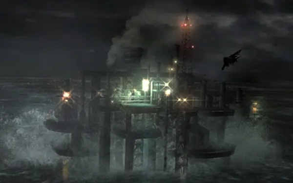 The open-sea platform above the underwater facility, the last chapter's destination.