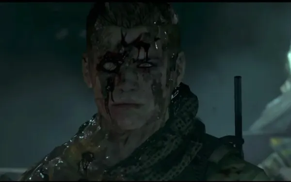 Piers after injecting himself with the virus: his power takes on Haos's final form.