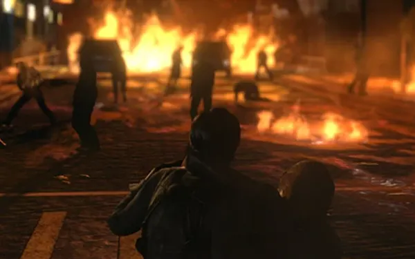 Las calles en llamas del High-Rise Area, las mismas del preludio.