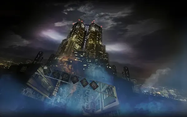 La Quad Tower, donde se estrella el helicóptero y termina el preludio.