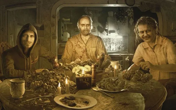 La cena de los Baker: el capítulo arranca atado a la mesa de Jack, Marguerite y Lucas.