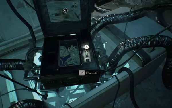 El Storage Space del laboratorio: aquí está el E-Necrotoxin, la cura contra Eveline.