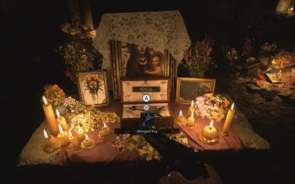 La Winged Key en el altar de la cueva del río: abre la reja de salida.