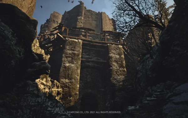 La fortaleza de Uriaș tras el bosque de los arqueros.