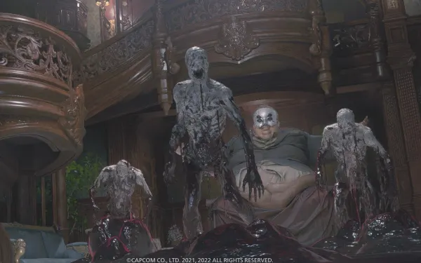 Los Face Eaters del castillo: sin armas al principio, solo puedes huir.