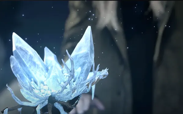 El Purifying Crystal en la caverna: el objetivo de todo el DLC.