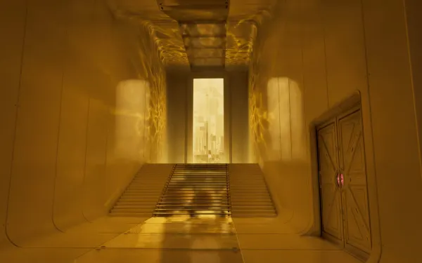 El pasillo que lleva a PANDORA, el sistema central de ARK donde está Elpis.